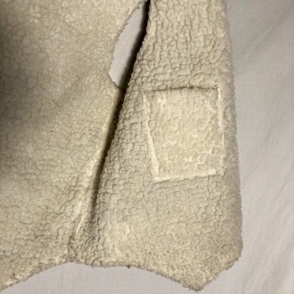 Mens Vintage STEER BRAND Suede Leather Sherpa Vest - Brown Size L Made in USA - Picture 10 of 16